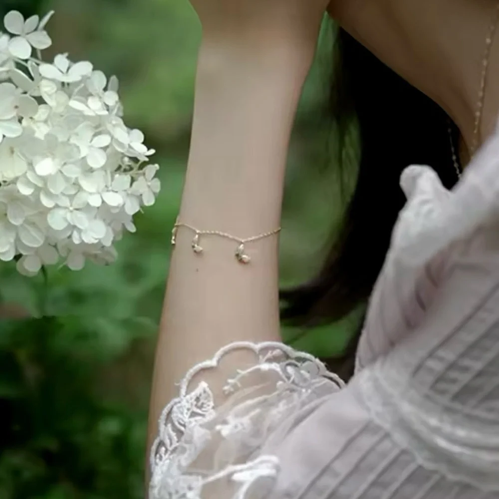 925 Sterling Silver Gold Plated Butterfly Bracelet